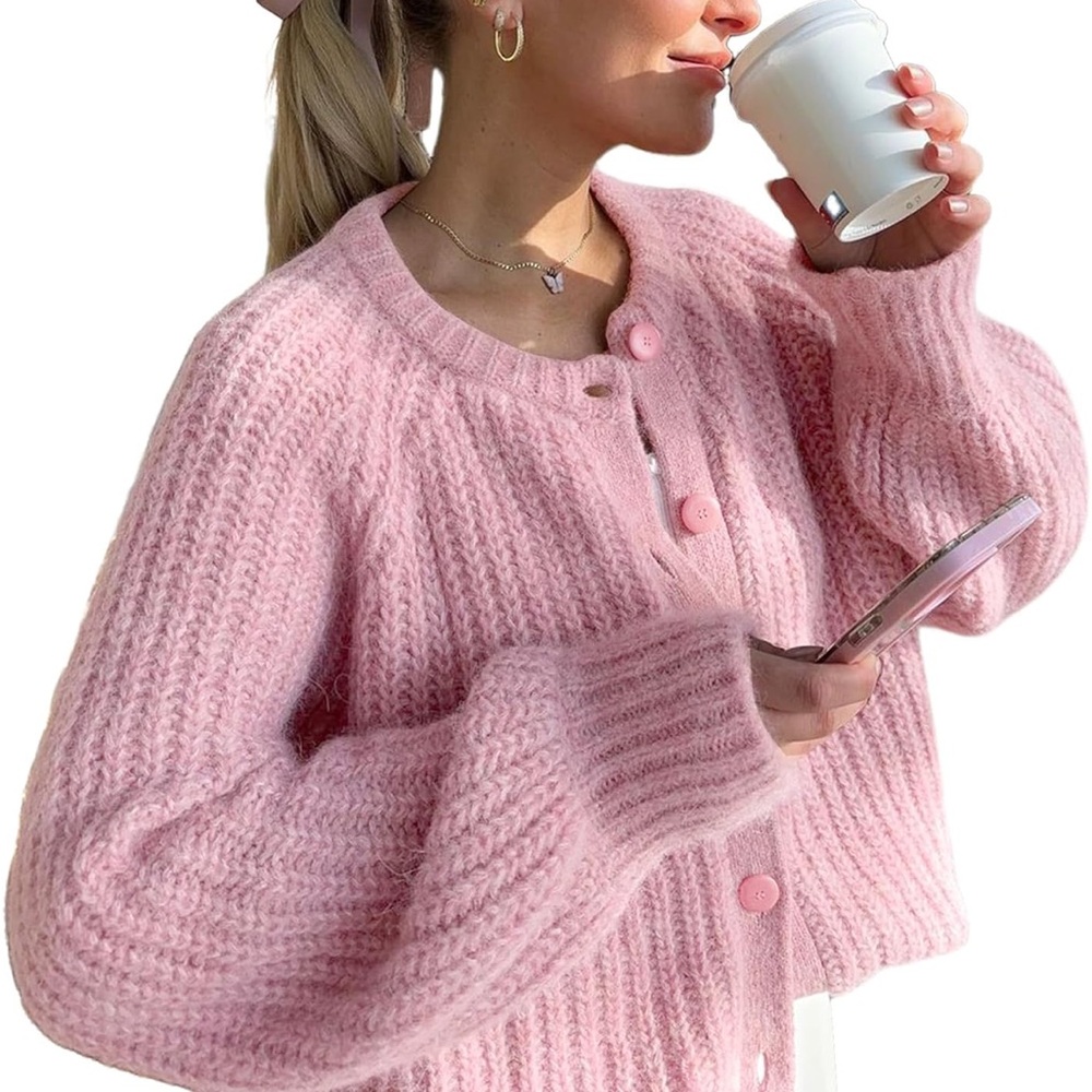 Pink Knit Women's Sweater